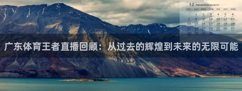 广东体育王者直播回顾：从过去的辉煌到未来的无限可能